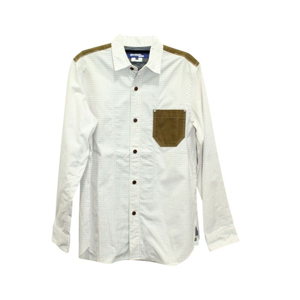 Junya Watanabe Checked Shirt in White Cotton